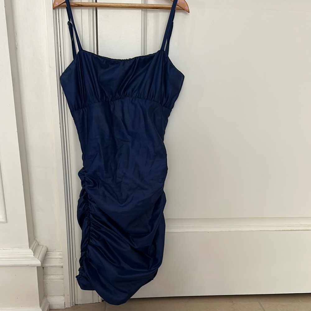 Girl’s designer Katie J NYC Elegant Navy Blue Dress